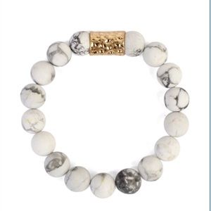 White marble-natural stone bracelet